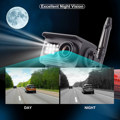 Câmera sem fio do Rearview do veículo do brilho alto tela IP69K de uma cor de 5 polegadas