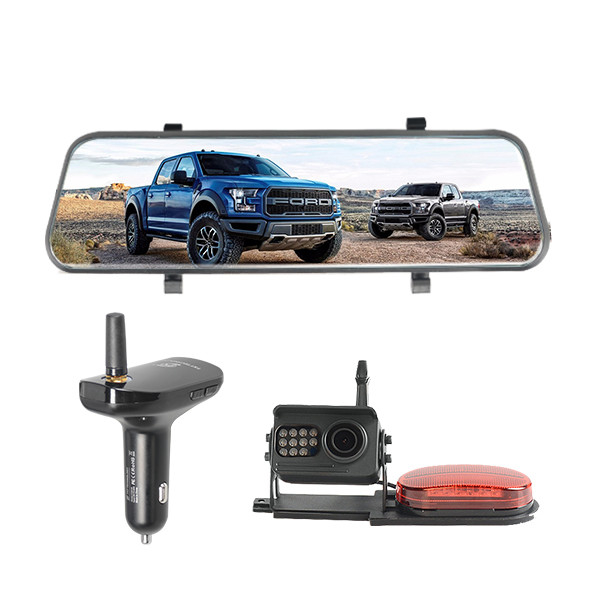 10&quot; receptor do carregador do carro da câmera AHD da came do traço da opinião traseira do rádio da tela cheia DVR